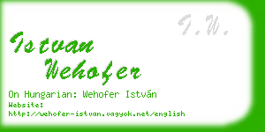 istvan wehofer business card