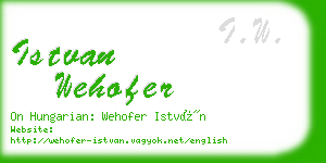 istvan wehofer business card